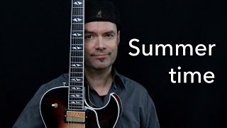 Summertime Dm  Achim Kohl  Jazz Guitar Improvisation with Tabs [upl. by Eiznekcm]