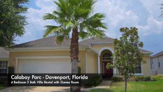 Calabay Parc 4 Bed 3 Bath Florida Vacation Rental Villa 726  VR360homescouk [upl. by Llehsar]