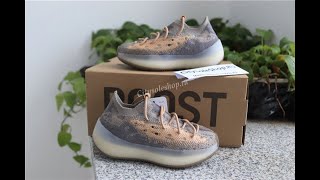 PK God Adidas Yeezy Boost 380 Mist Infant Non Reflective unboxing review from CitySoleshopru [upl. by Meid]