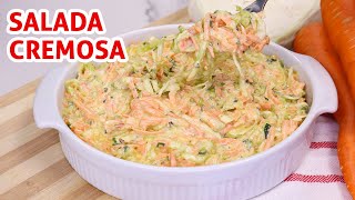 SALADA DE REPOLHO CREMOSO COM MAIONESE E CREME DE LEITE  Receita [upl. by Laurens684]