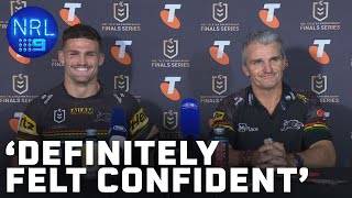 Nathan Cleary on his apparent shoulder injury NRL Presser  NRL on Nine [upl. by Purity]