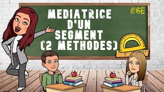 COMMENT CONSTRUIRE LA MÉDIATRICE D’UN SEGMENT METHODE COMPAS ET ÉQUERRE [upl. by Sunda]