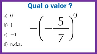 Potencia com expoente elevado a zero Resolvendo questão sobre potenciação [upl. by Maxama912]