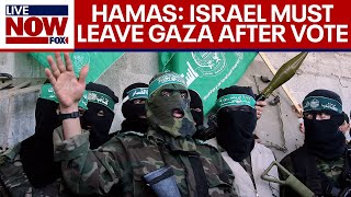 IsraelHamas war Terrorists demand Israeli troops leave Gaza after UN vote  LiveNOW from FOX [upl. by Inajna92]