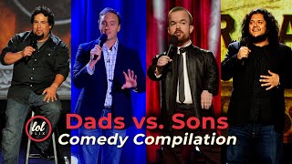 Dads vs Sons  Steve Treviño Brad Williams Felipe Esparza Jay Mohr  Comedy Compilation [upl. by Aerdnuahs576]