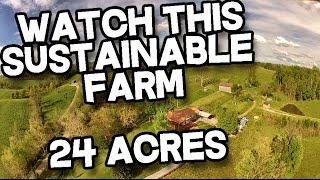 Big Land Small House  24 acres Barn Pond Creek sustainable farm [upl. by Aduhey482]