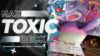 MAX TOXIFY with the new GALARIAN SLOWKING VMAX deck Pokemon TCG Online [upl. by Luella255]