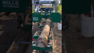 Milling a poplar log on my HM126 Portable Sawmill [upl. by Gus]