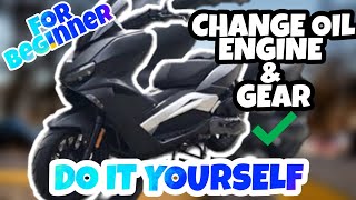 HOW TO CHANGE OIL BY YOURSELF MAXI SCOOTER FOR BEGINNERS [upl. by Gairc]