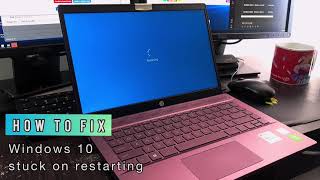 How to Fix WINDOWS 10 stuck on restarting screen LAPTOP [upl. by Aenel]