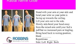 Radial Nerve Glide  Robbins Rehabilitation [upl. by Lecram]