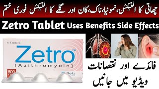 Zetro 500Mg Tablet Uses In Urdu  Zetro 250 Mg Capsule [upl. by Gally]