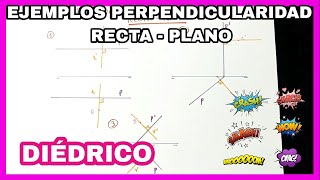 DIÉDRICO  ejercicios de perpendicularidad entre recta y plano [upl. by Eenyaj]