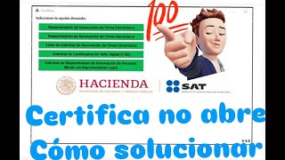 SOLUCION Como abrir CERTIFICA [upl. by Ciapas]