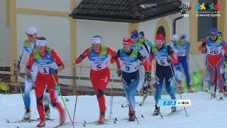 Cross Country skiing Ladies 15 km Classic Mass start  Winter Universiade Trentino 2013 [upl. by Amalberga]