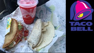 Taco Bell Quesalupa Beefy PotatoRito amp Wild Strawberry Lemonade Freeze Review [upl. by Adnihc]