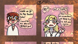 Theater bad ending oc comic shitpost tw blood flashing lights loud noise [upl. by Allehcram]