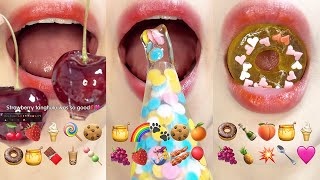 asmr 30 MINUTES EMOJI FOOD CHALLENGE FOR HAPPYY SATISFYING amp RELAXING 이모지 먹방 eating sounds [upl. by Milas884]