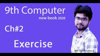 Exercise Chapter  2  Binary System  9th Class Computer New Book [upl. by Cherri]