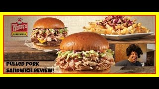 Wendys BBQ Pulled Pork Sandwich REVIEW [upl. by Aziar]