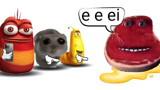 All Sad Hamster meme vs e e ei vs Red larva Skittles meme well done charlie the steak [upl. by Dupin]