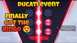 DUCATI SKIN EVENT  FINALLY GOT THE BINGO 😍 ducati skin mobilelegends mlbb [upl. by Filler814]