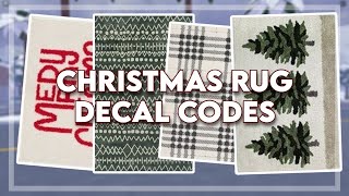 Christmas RUG DECAL CODES For Berry Avenue And Bloxburg  Roblox Video [upl. by Ianaj]