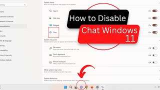 How to Disable Chat Windows 11  Hide Chat Icon Taskbar Windows 11 [upl. by Berman589]