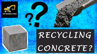 CONCRETE RECYCLING Can Cement Concrete be Recycled [upl. by O'Shee]