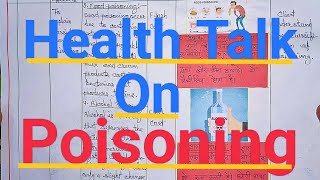 Health Talk On Poisoning  Bsc nursing 1 year  Nursing Foundation nursing healthtalk [upl. by Izaak]