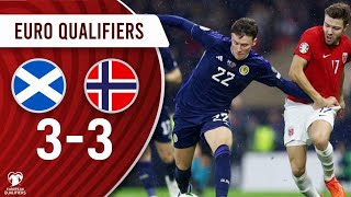 Scotland vs Norway 33  Euro Qualifiers 2024 Highlights Game [upl. by Barb183]