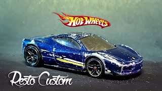 AMAZING HOT WHEELS RESTORATION FERRARI 458 ITALIA [upl. by Nylqcaj]