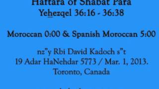 Haftara הפטרה‎  Shabbat Parah שבת פרה Moroccan מרוקאי amp Spanish Moroccan [upl. by Airal722]