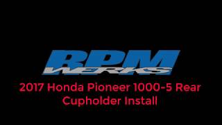 Honda Pioneer 10005 OEM Rear Cup Holder Installation [upl. by Ursala]