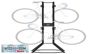 VEVOR 4 Bike Storage Rack Free Standing Gravity Wall Vertical Bike Rack Review [upl. by Sosthena583]