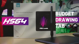 Huion HS64 Unboxing and Review Best Budget Drawing Tablet [upl. by Seagrave231]