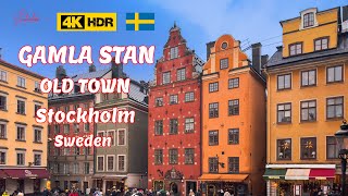 Stockholm Winter Walking Tour Gamla Stan Old Town Sweden HDR [upl. by Veejar]