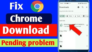 Google chrome download problem solved  how to fix download pending in chrome android [upl. by Khudari275]