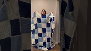 Finished Crochet Blanket Reveal 🧶 crochet crochetprojects crochetcrafts [upl. by Noseaj]