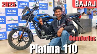 Bajaj platina 110 comfortec New 2025 model New Bs7 features Price mileage review platinaplatina110 [upl. by Anrahc]