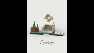 Copenhagen Skyline Brick Architecture moc lego architecture copenhagen skyline denmark [upl. by Kerstin]