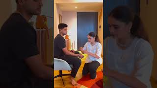 Shreyas Iyer amp his sister Shresta celebrate Rakshabandhan  KKR [upl. by Omrellug]