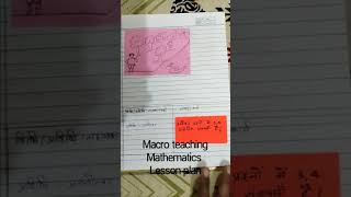 Agra University Bed 2nd year Practical file Macro teaching lesson plan mathematics 👍👍 [upl. by Hayman]