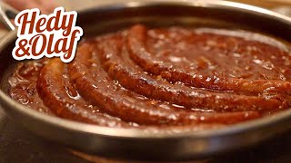 Bratwurst mit Zwiebelsoße Rezept [upl. by Ahsenroc]