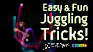 Tutorial Juggling Tricks by Wes Peden with quotWes Peden Signature Series Glow0 LED Juggling Ballsquot [upl. by Ashly738]