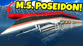 MS Poseidon CAPSIZES By a TSUNAMI in Stormworks Sinking Ship Survival [upl. by Anitsyrhc269]