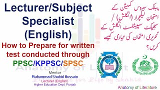 Lecturer English I Subject Specialist English I Written Test Preparation I PPSC I SPSC I KPPSC [upl. by Eatnahc292]