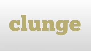 clunge meaning and pronunciation [upl. by Einnal97]