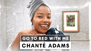 Chanté Adams Natural Beauty Skincare Routine  Go To Bed With Me  Harpers BAAZAR [upl. by Baalman]