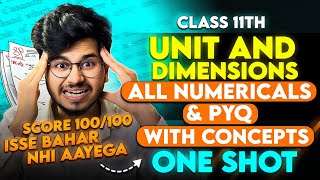 UNITS AND MEASUREMENT NUMERICALS CLASS 11 PHYSICS  UNIT AND DIMENSIONS QUESTIONS  PYQ PHYSICS 11 [upl. by Cissej]